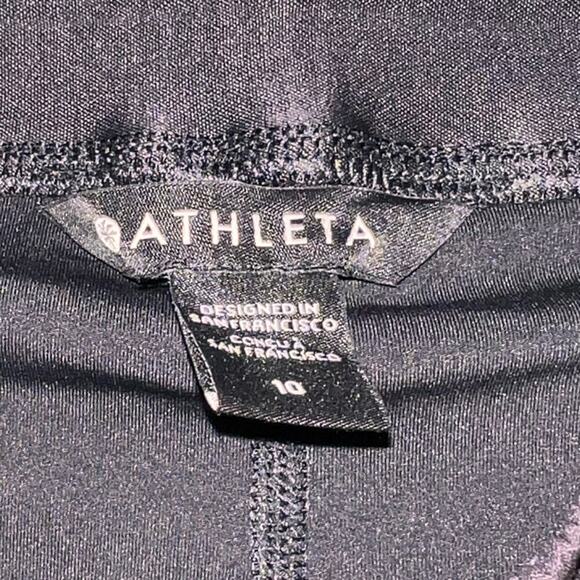 Athleta Black Trekkie Active Skirt Workout Zipper Pockets Drawstring Women's 10 - Picture 5 of 8